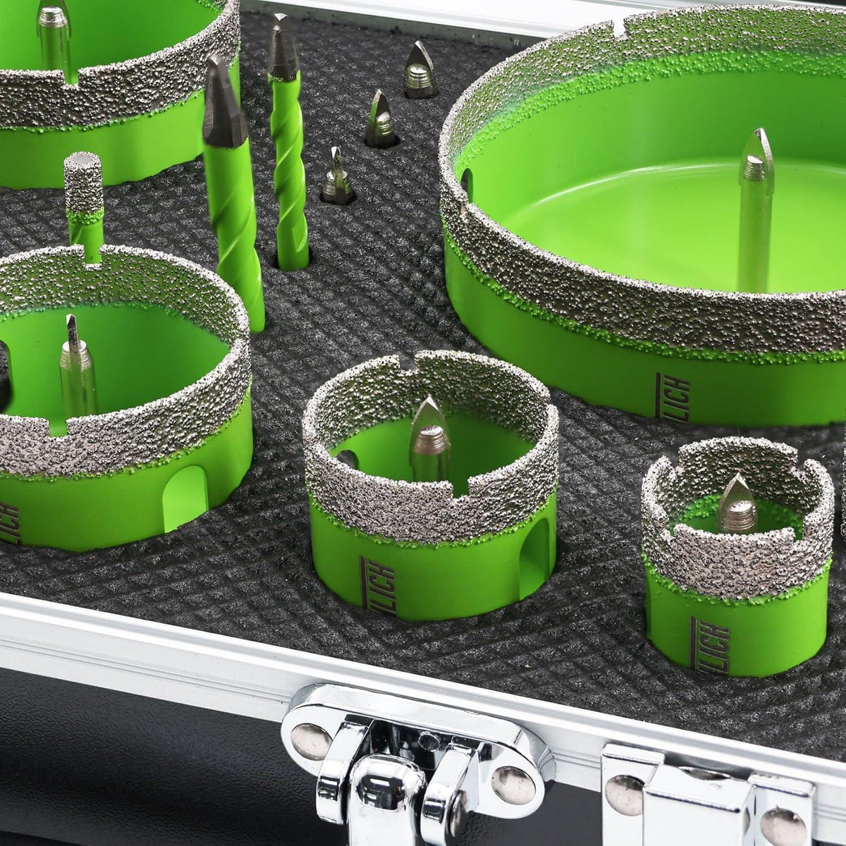 Diamant Fliesenbohrer Set 16-teilig mit Trennscheibe