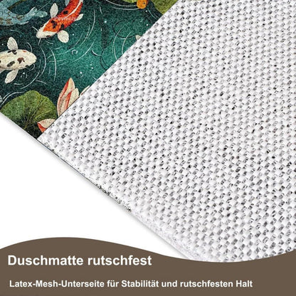 Rutschfeste Duschmatte 110x130 cm – Modernes Lotus-Muster