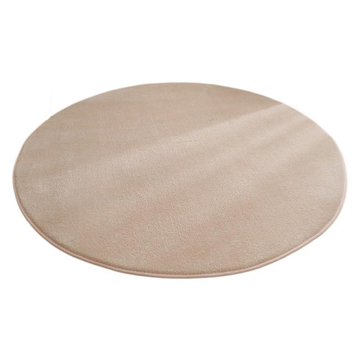 Runder Korallteppich Camel 180cm – Rutschfest & Waschbar