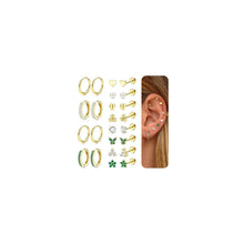 12 Paar Ohrringe Set Gold Silber | Edelstahl Piercing für Damen Herren