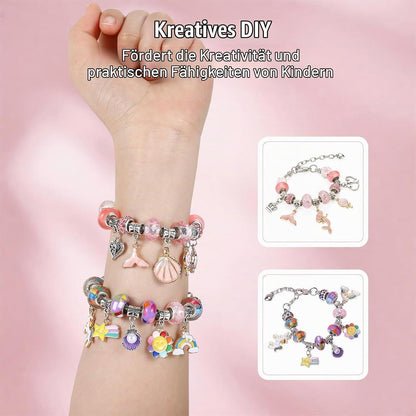 Schmuck Bastelset Mädchen 133 Teile mit Schmuckkästchen