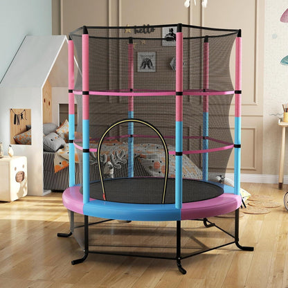 GYMAX Gartentrampolin 165 cm mit Sicherheitsnetz