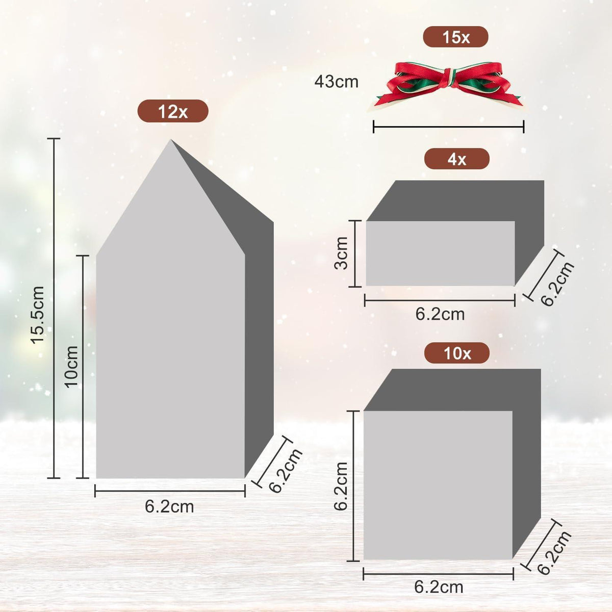 Adventskalender zum Befüllen 25 Häuser DIY Weihnachtskalender 2026