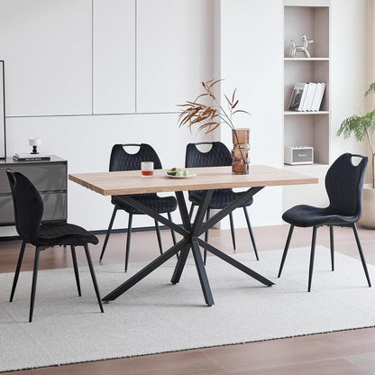 Esszimmerstühle Set 8 – Modern, Bequem & Robust Schwarz