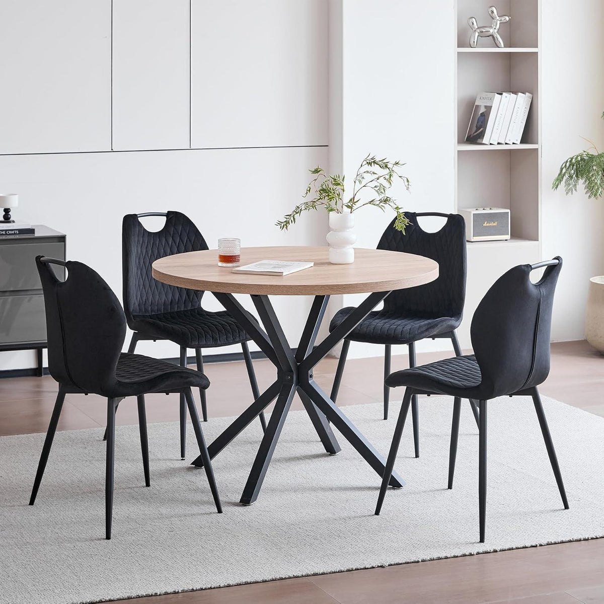 Esszimmerstühle Set 8 – Modern, Bequem & Robust Schwarz