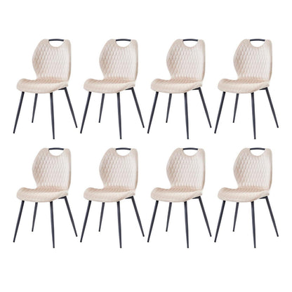 Esszimmerstühle Set 8 – Beige, Modern & Bequem