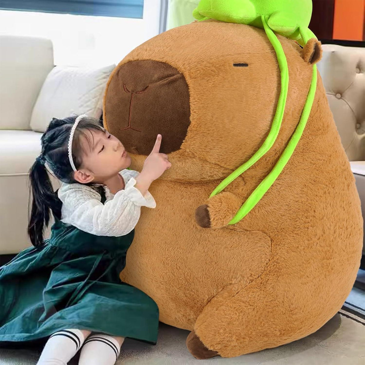XXL Capybara Kuscheltier 65cm - Weiches Plüschkissen Stofftier