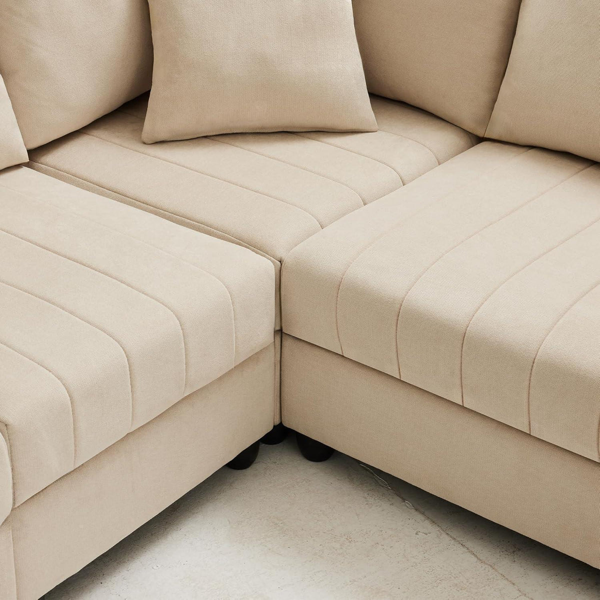 Modernes Ecksofa Zyloyal10 – 5-Sitzer, Modular, Beige