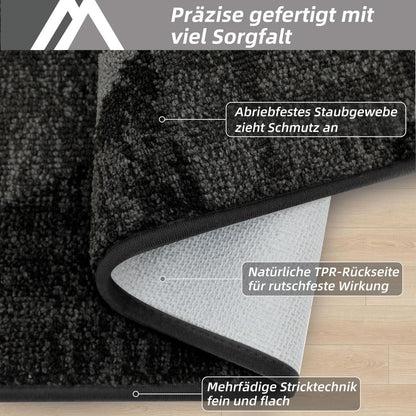 Fußmatte Karomuster Dunkelgrau 80x120 cm – Rutschfest & Saugfähig