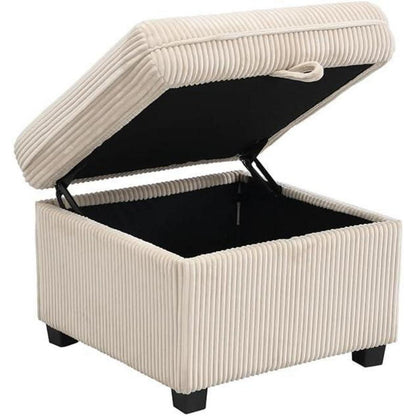 Multifunktionales Ecksofa mit Stauraum & Schlaffunktion (Beige)