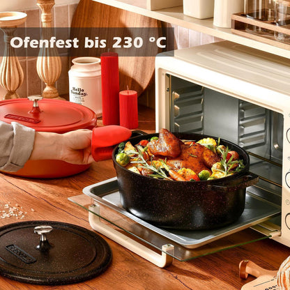 Ovaler Bräter mit Deckel – 31 cm, 6,3 L, Aluguss