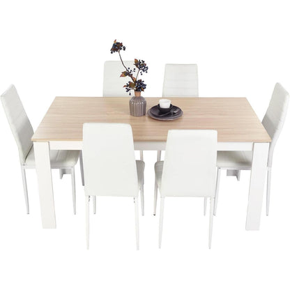 Großer Esstisch Eiche-Weiß 160x80cm – Modern & Vielseitig