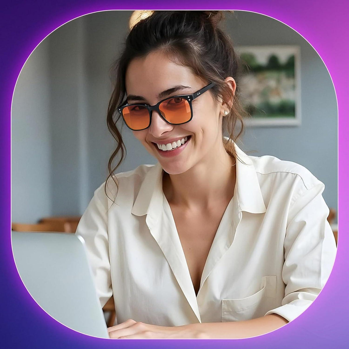Blaulichtfilter Brille für Damen & Herren - Reduziert Augenermüdung
