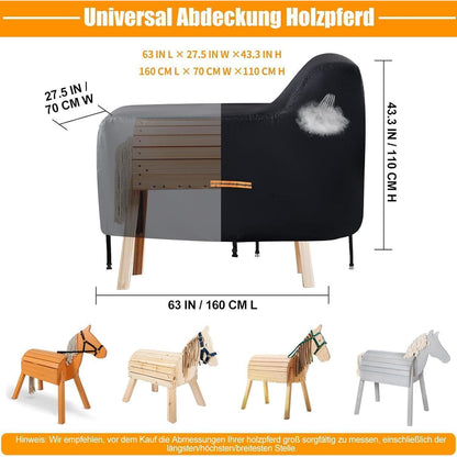 Holzpferd Abdeckung 420D Wasserdicht & UV-Schutz