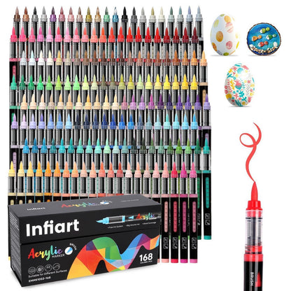 168er Acryl Marker Set – Vielseitige Farben für Kunst & Basteln