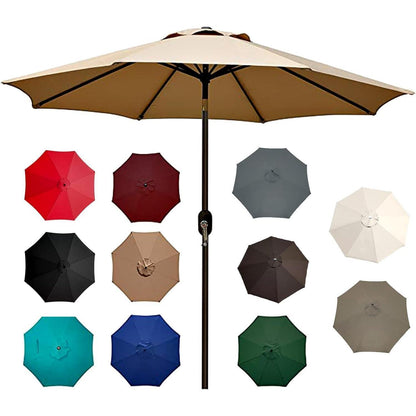 Sonnenschirm Ersatzbezug 230cm 6 Streben Beige/Khaki UV Schutz