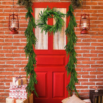 2x 2,7m Norfolk Pine Girlande – Realistische Weihnachtsdeko