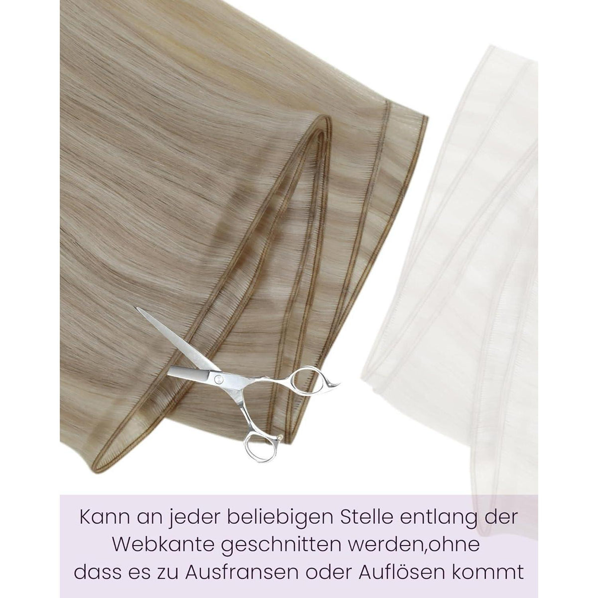 Echthaar Tressen Aschblond Highlight #18/613 – 45cm