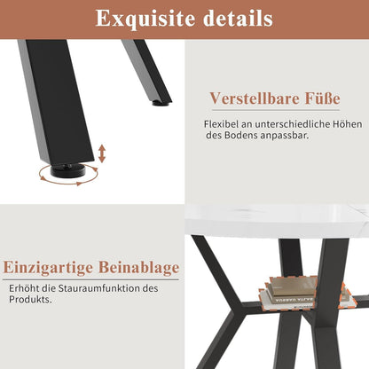 Runder Esstisch Set 4 Personen | Modern & Elegant mit Samtstühlen
