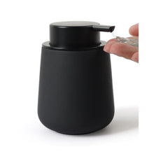 Keramik Seifenspender Schwarz – 350ml Flüssigseifenspender