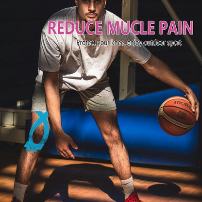 Vorgeschnittenes Kinesiotape für Knie – 10er Pack für Schmerzlinderung