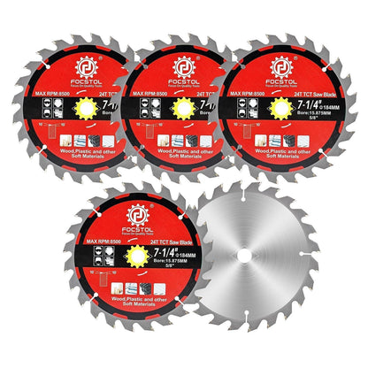 Kreissägeblatt Holz 184mm 24 Zähne 5er Set