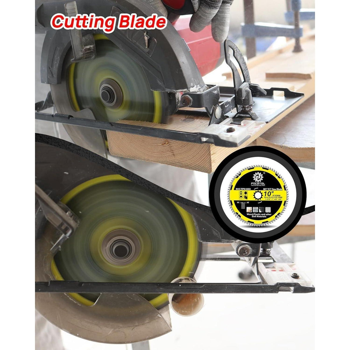 Kreissägeblatt Holz 255mm 80 Zähne für Sperrholz & Kunststoff