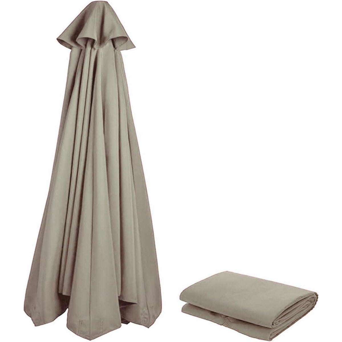 Sonnenschirm Ersatzbezug 400cm 8 Streben Taupe UV Schutz
