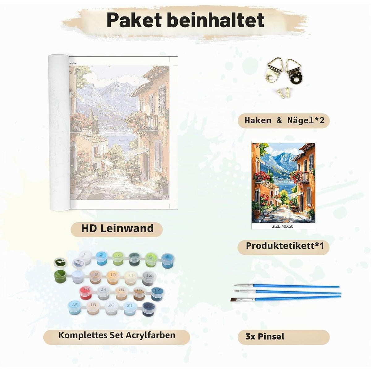 Malen nach Zahlen Landschaft – DIY Set für Erwachsene 40x50cm