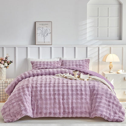Flauschiges Lavendel Bettwäsche-Set für Doppelbett