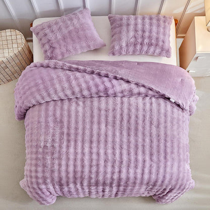 Flauschiges Lavendel Bettwäsche-Set für Doppelbett