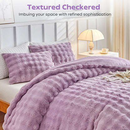 Flauschiges Lavendel Bettwäsche-Set für Doppelbett