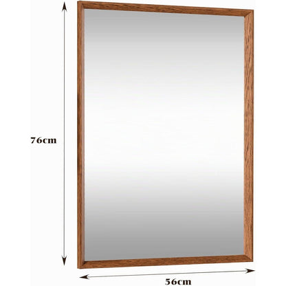 Vintage Wandspiegel Braun Rechteckig 56x76 cm