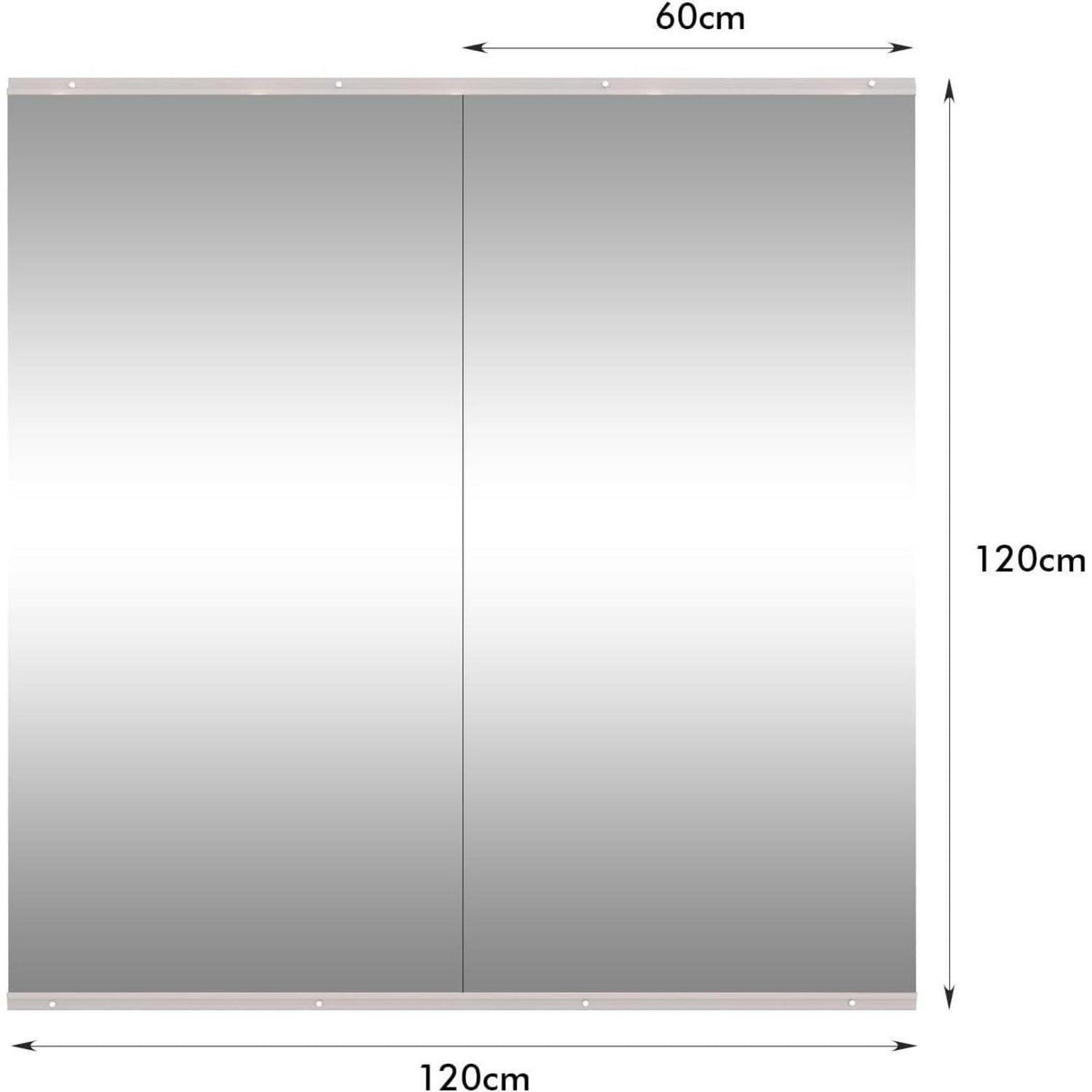 Ganzkörperspiegel 120x60cm – 2er Set für Fitness & Yoga