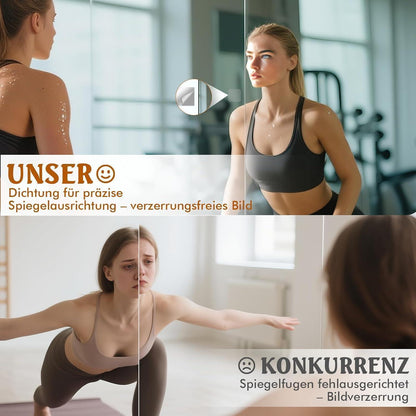 Ganzkörperspiegel 120x60cm – 2er Set für Fitness & Yoga