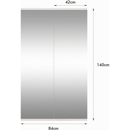 WEER Heim Gym Spiegel 140x42cm - 2er Set, Gehärtetes Glas