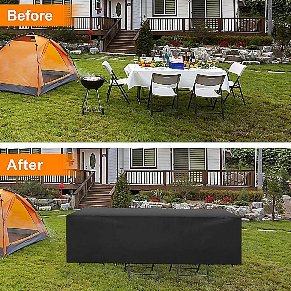 Gartenmöbel Abdeckung Wasserdicht 150x90x80cm – Schutzhülle Winterfest