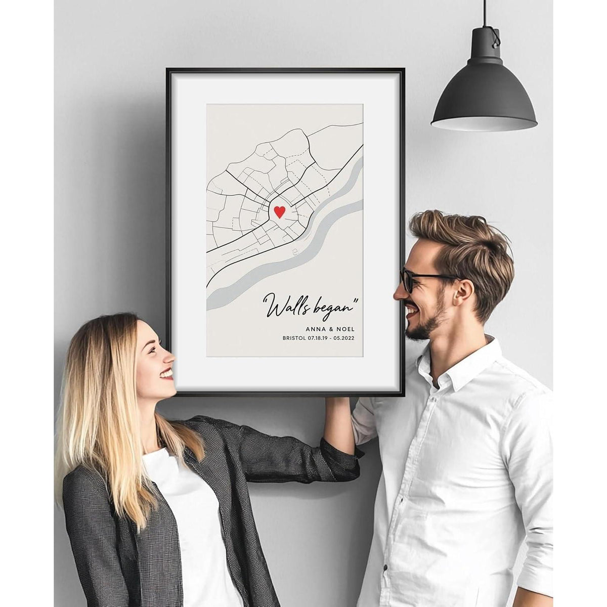 Bilderrahmen 40x60 cm Aluminium Schwarz mit Kunstglas