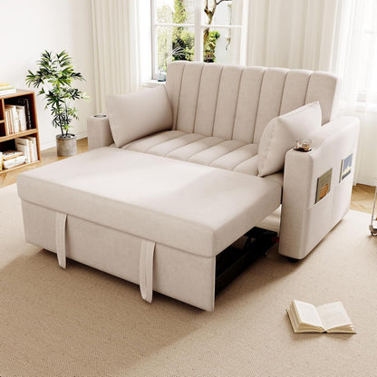 2-Sitzer Schlafsofa mit Getränkehaltern & verstellbarer Rückenlehne