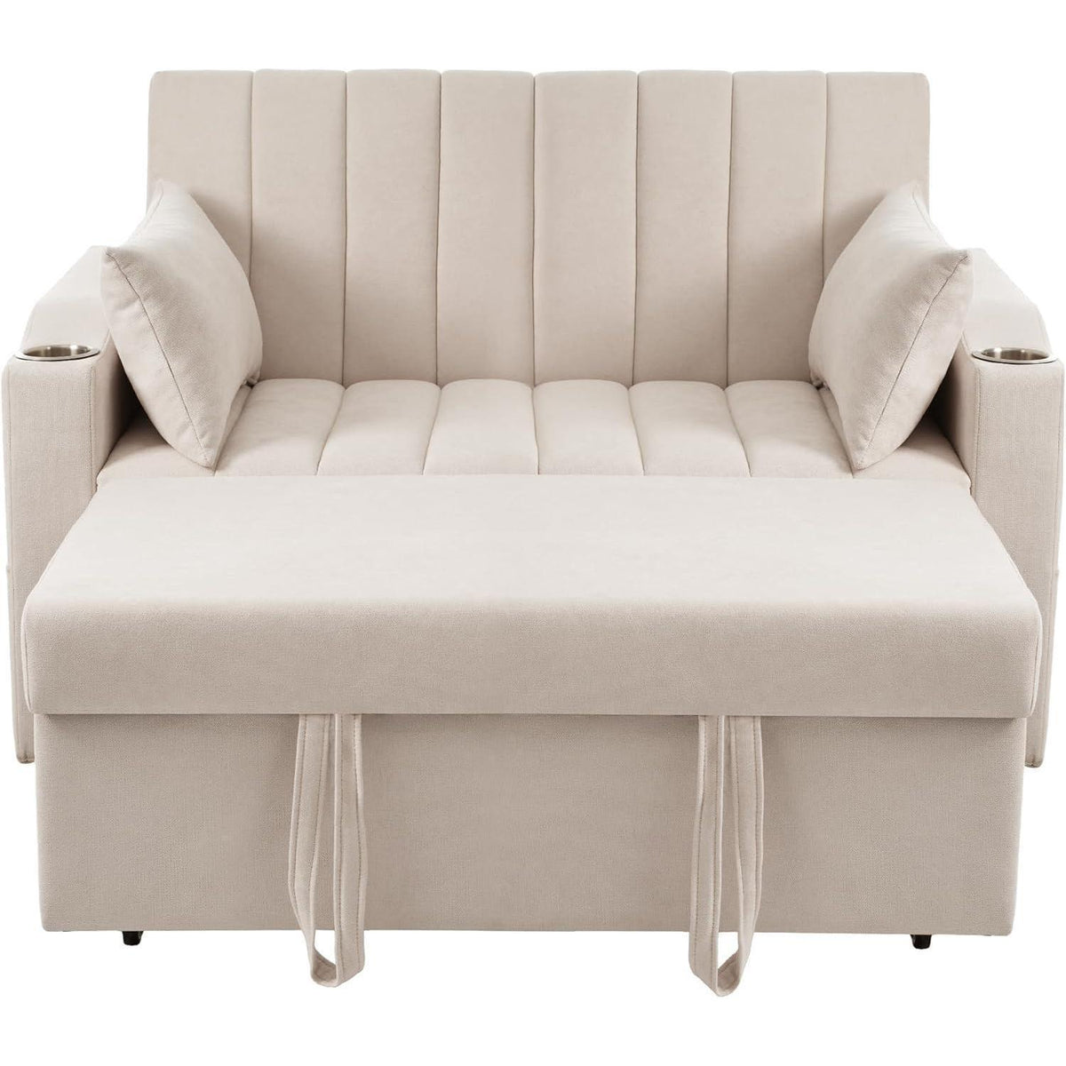 2-Sitzer Schlafsofa mit Getränkehaltern & verstellbarer Rückenlehne