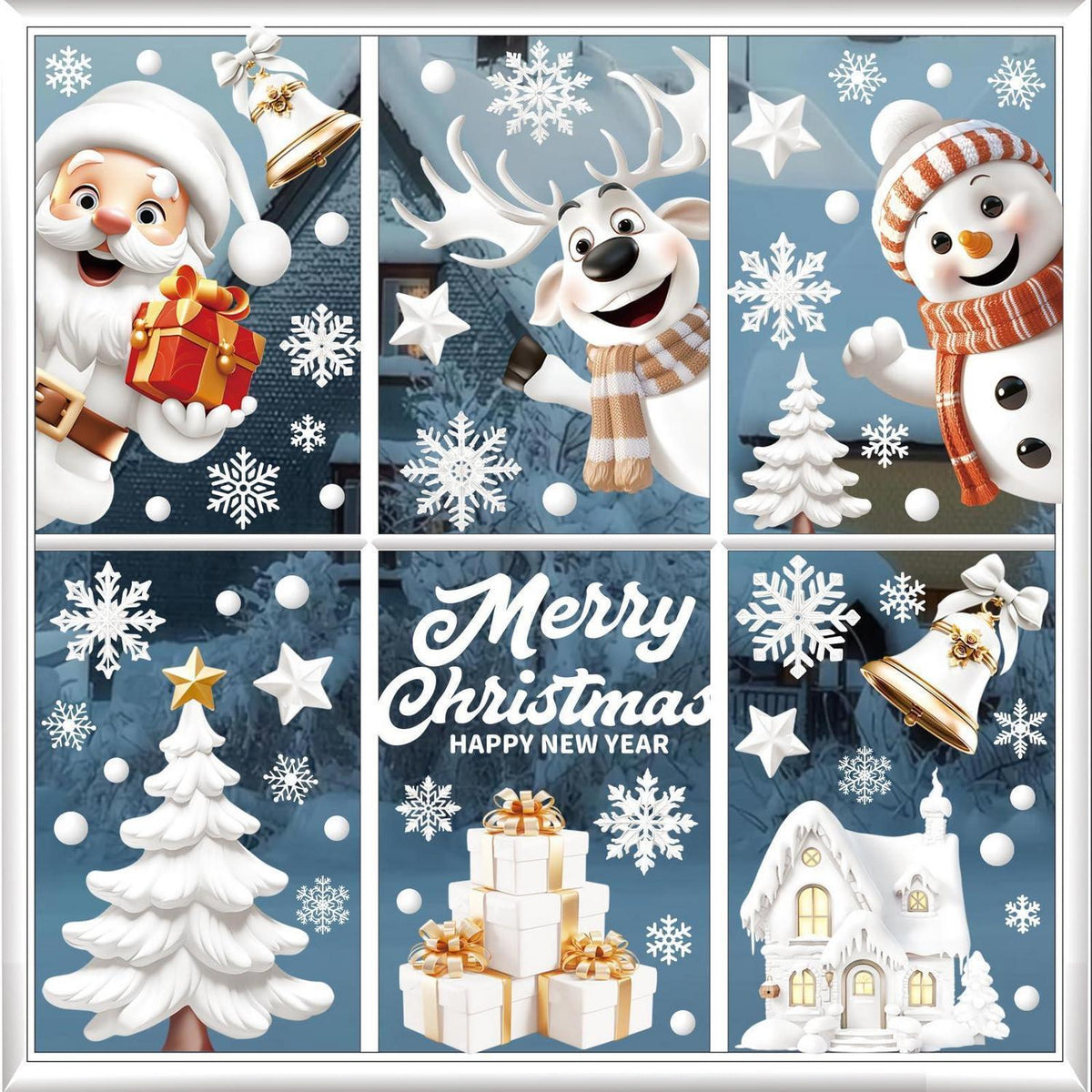 Weihnachts Fenstersticker – 146 Aufkleber für festliche Deko