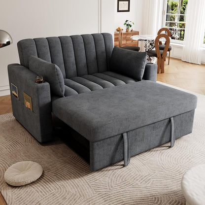 2-Sitzer Schlafsofa mit Getränkehaltern & verstellbarer Rückenlehne
