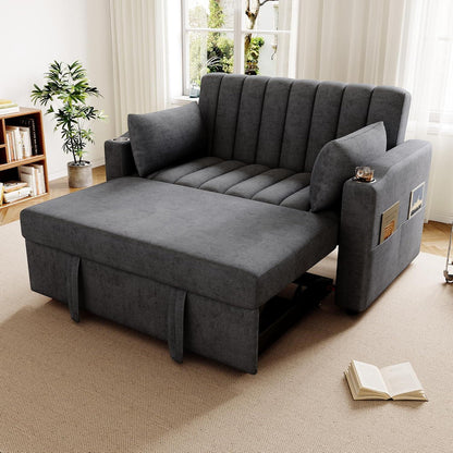 2-Sitzer Schlafsofa mit Getränkehaltern & verstellbarer Rückenlehne