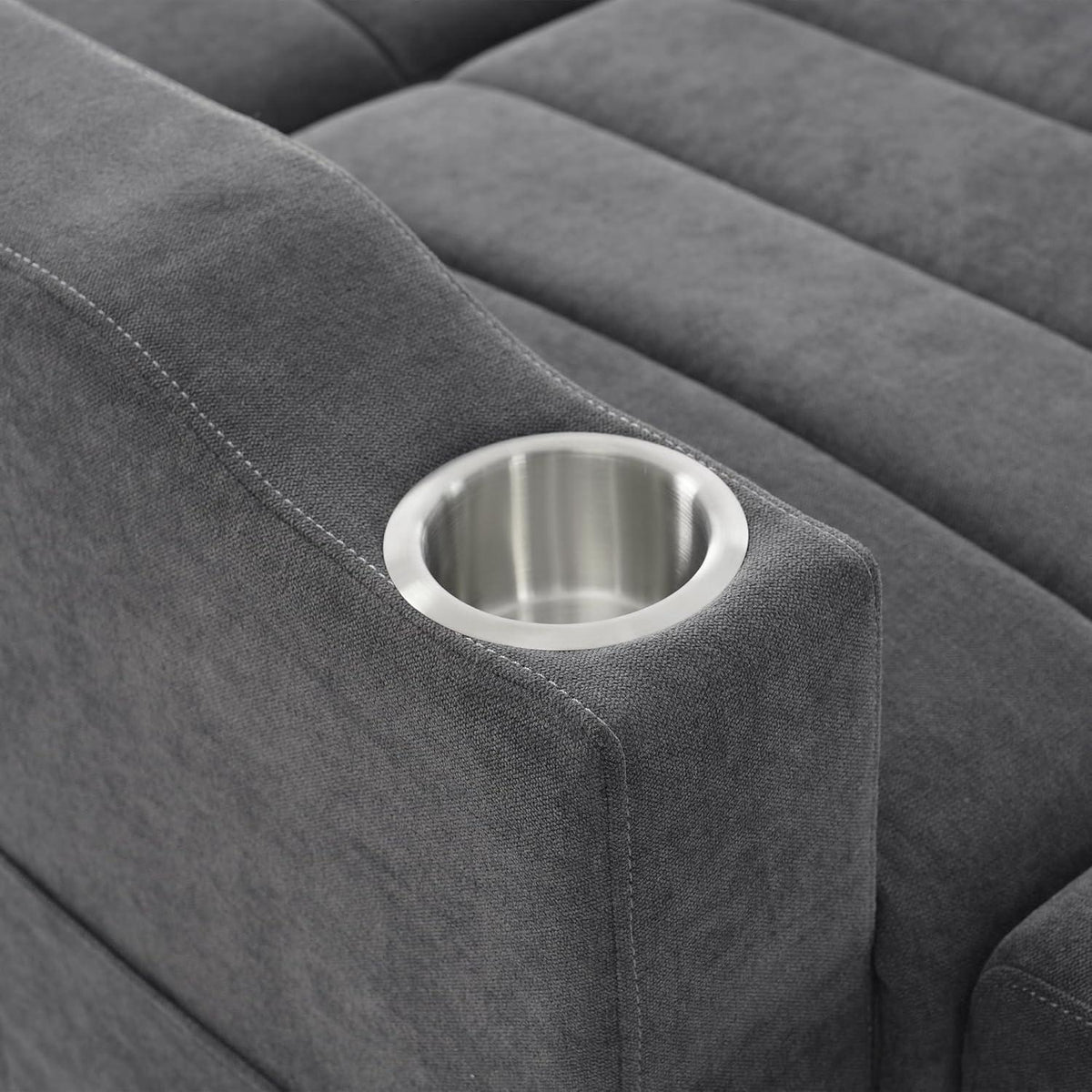 2-Sitzer Schlafsofa mit Getränkehaltern & verstellbarer Rückenlehne