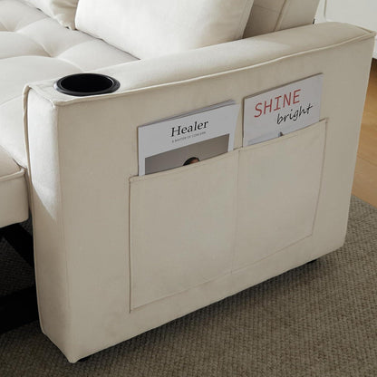 2-Sitzer Schlafsofa mit Bettfunktion & Getränkehaltern