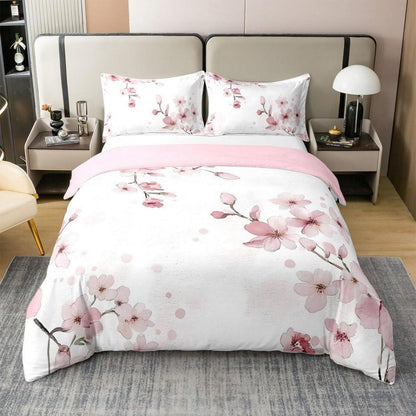 Baumwoll Bettbezug Set Kirschblüten 200x200 Kinder Schlafzimmer