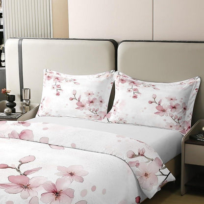 Baumwoll Bettbezug Set Kirschblüten 200x200 Kinder Schlafzimmer