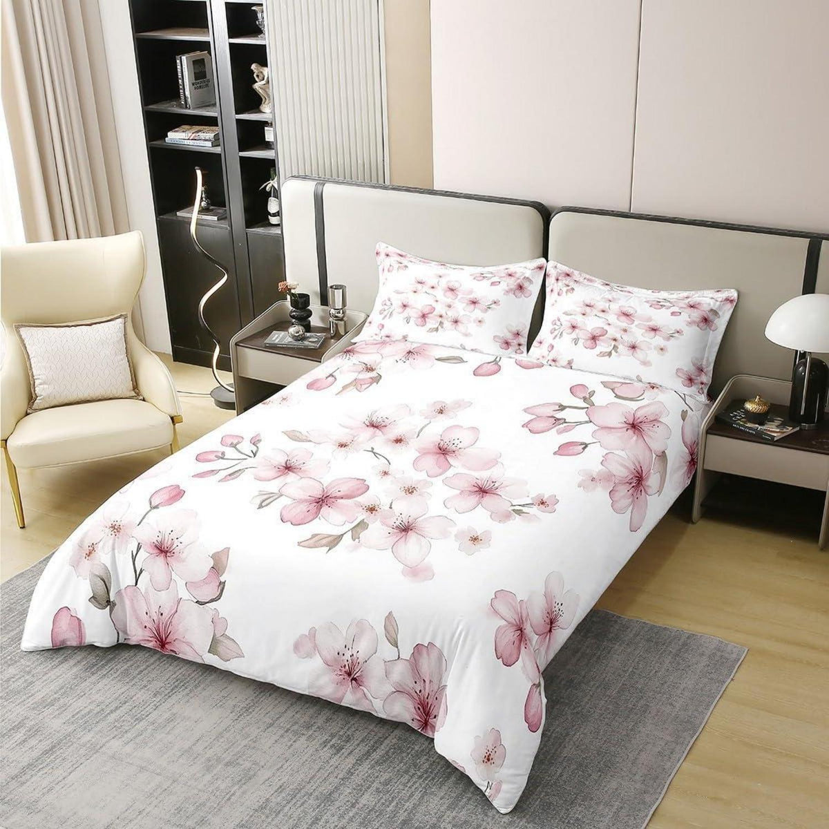Sakura Baumwoll Bettwäsche Set 200x200 – Japanischer Stil