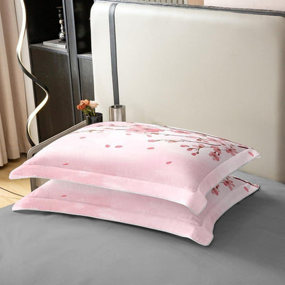 100% Baumwoll Bettbezug Japanische Blumen Kinder Bettwäsche Set Rosa