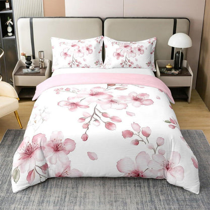 100% Baumwolle Sakura Bettwäsche Set Kinder Rosa Weiß